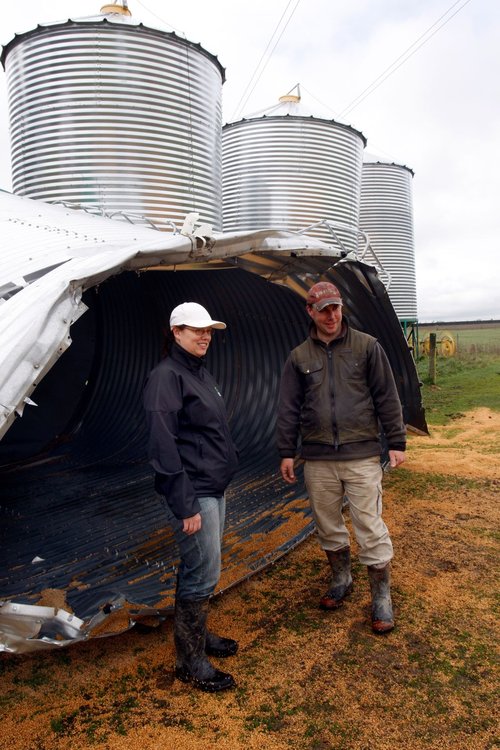 Federated Farmers inspect 4 September 2010 damage