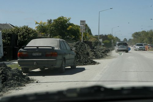 Liquefaction sorted into piles, Dallington